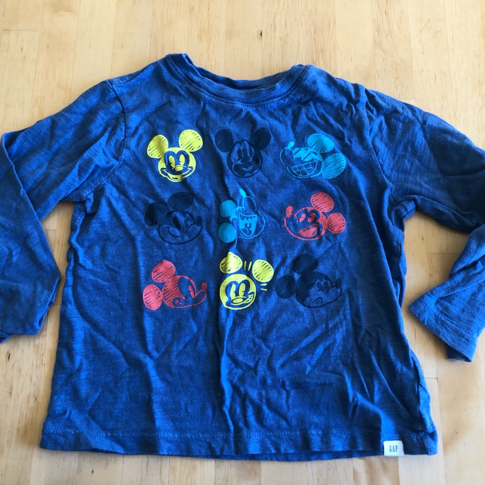 Disney Kids Long Sleeve Tee with Mickey Mouse - Blue